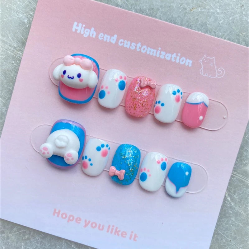 Kittylicious - 10pcs Handmade Short Press On Nails